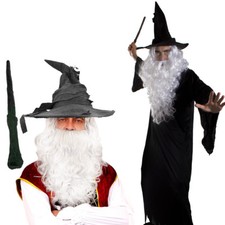 WIZARD CLOAK WITH WHITE WIG