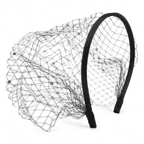 Eupsiiu black birdcage veil - black,