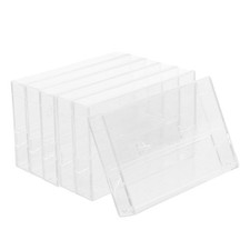  6 Pcs Cassette Storage Rack Plastic Cases Audio Boxes Tape Display