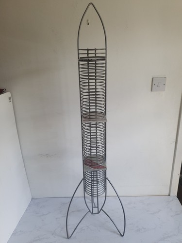 Vintage chrome metal rack - cd,