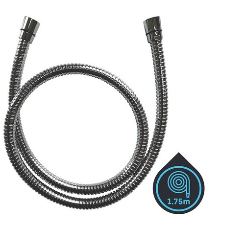 Swirl shower hose chrome 10mm - hose,