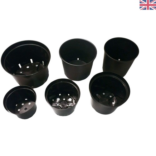 Plastic black round 15ltr - , pot