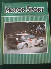 MOTOR SPORT MAGAZINE NOV 1981 ACCLAIM MAZDA RX7 RENAULT FUEGO GTX FORD GRANADA