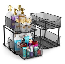 Sorbus 2 Tier Under Sink Bathroom Organizers and Storage (2 Pack)