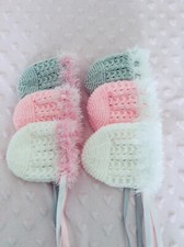  NEW HAND KNITTED  BABY BONNET
