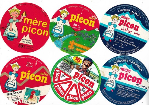 Old french cheese labels - cheese,