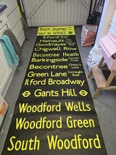 London Bus Destination Blind.. Dagenham/Rainham Garage.. Used