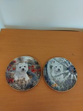 Westies Plates By Danbury Mint X 2 Wild Wild & Tyred Out VGC ❤️CHARITY 
