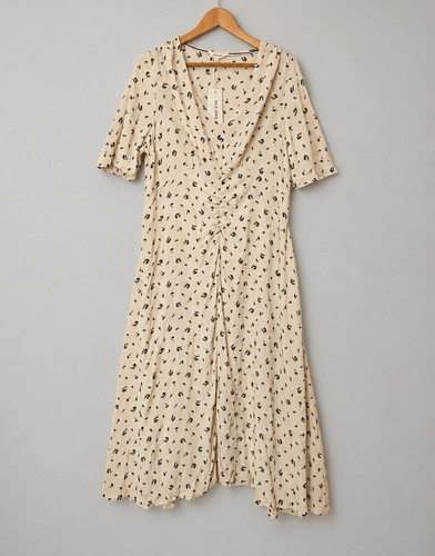 Per una ecru floral - una, v-neck