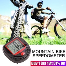 LCD Wired Bike Computer Speedo Odometer Speedometer Cycle Bicycle Waterproof UK