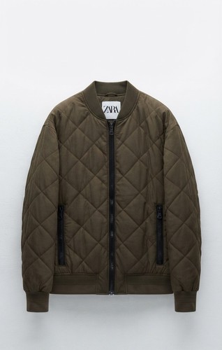 Zara quilted bomber jacket - quilted,