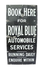 Enamel Sign - Royal Blue