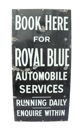 Enamel sign royal blue - -,