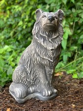 Dog Collie sculpture Stone dog