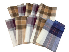 10 Pc Vintage Mens 100% Cotton