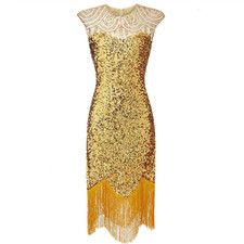 UK 1920's Flapper Dress Sequin