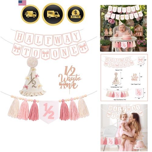 Half birthday decorations for - half,