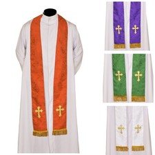 Damask Fabric Priest Stole