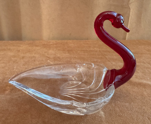 Glass vintage ruby head neck - vintage,
