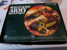Meccano Army Multikit 1976 Vintage with Extras Including 4 Wheels, Tank Runners.