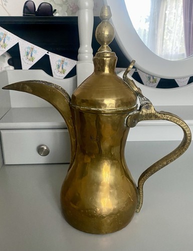 Antique brass dallah coffee - antique,