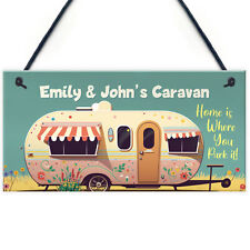 Personalised Caravan Sign Home