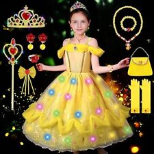 Little Girls Costume Light Up Dress Princess Fancy Dress Accessories Set Decor
