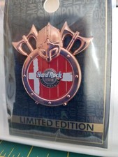 Hard Rock Cafe Viking Sheild Pins. Set of 6.