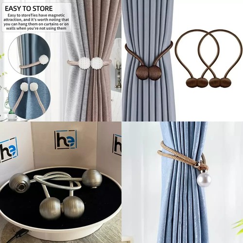 Curtain tie backs - tie, magnetic