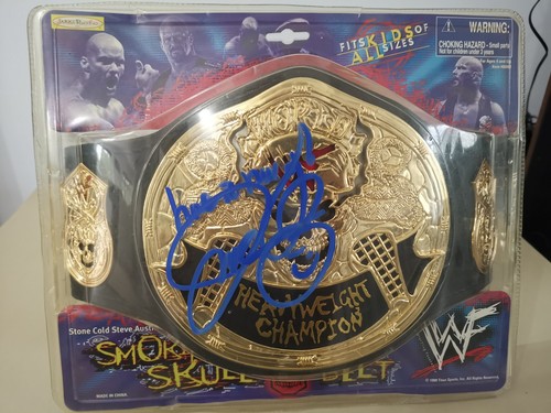Signed wwf stone cold steve - cold,