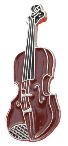 Violin pin badge brooch - violin, fiddle