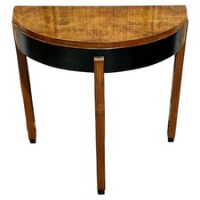 Handsome Art Deco Demi Lune Card Table