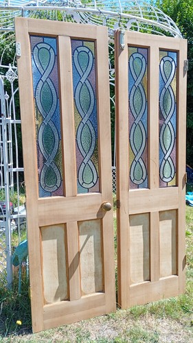 Stained glass pine french - glass,