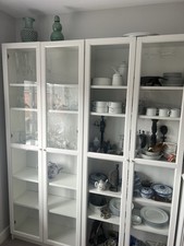 IKEA White Wood Display Cabinets X 2