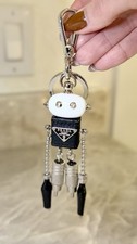 Prada Robot Keychain Black