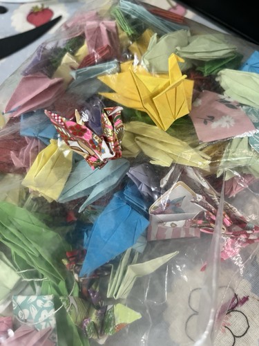 Set handmade origami cranes - set, of