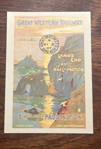 Great western railway postcard - railway,