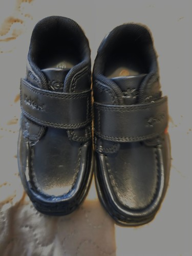 Kickers boys black leather - boys,