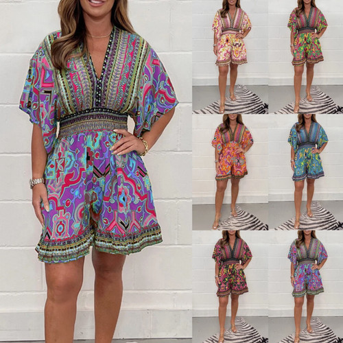 Womens boho jumpsuit holiday - jumpsuit,