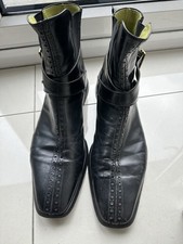 Vintage Oliver Sweeney Black Buckle Shoes Size 12 Brogue Made In England