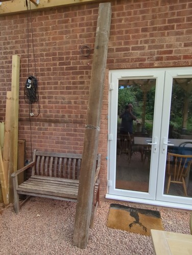 Pitch pine wooden beam - pitch,