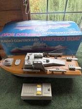 Vintage Radio Controlled Torpedo Boat PT 109 JFK Boxed Retro - VG Condition