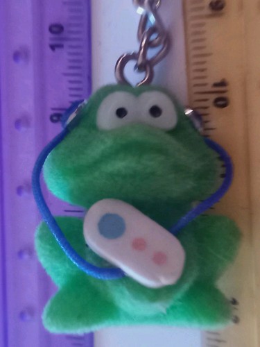 Vintage old keyring - soft, plush