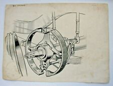 WW2 Autocar The Motor ORIGINAL 1940 drawing. 1915 Mercedes brake arrangement.