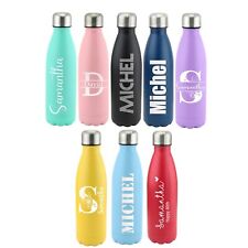 personalised engraved  water bottle, gym bottle, 500ml flask, birthday gifts