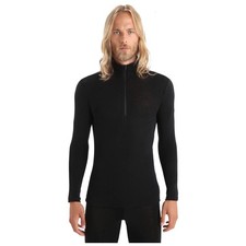 Icebreaker Mens Merino 175 Everyday Long Sleeve Half Zip Baselayer - Black