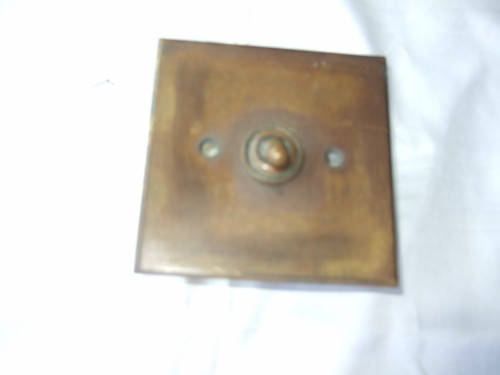 Vintage brass light switch - brass, x