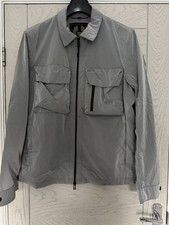 Men's Belstaff Grey Silver Shirt Jacket Shacket Xtra Large Excellent Condition