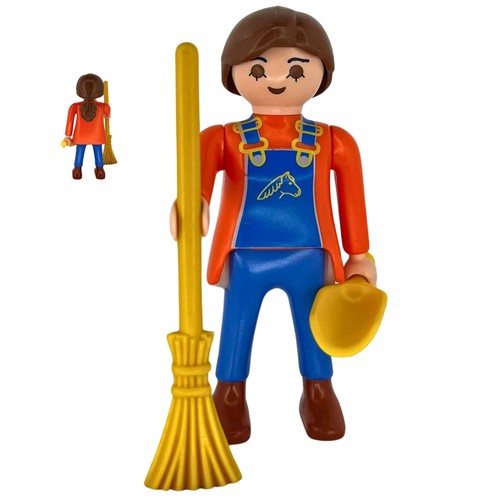 Playmobil orange blue farmer - orange/blue,