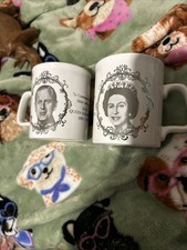 Pair Of Mugs To Commemorate The Silver Jubilee Of Queen Elizabeth II